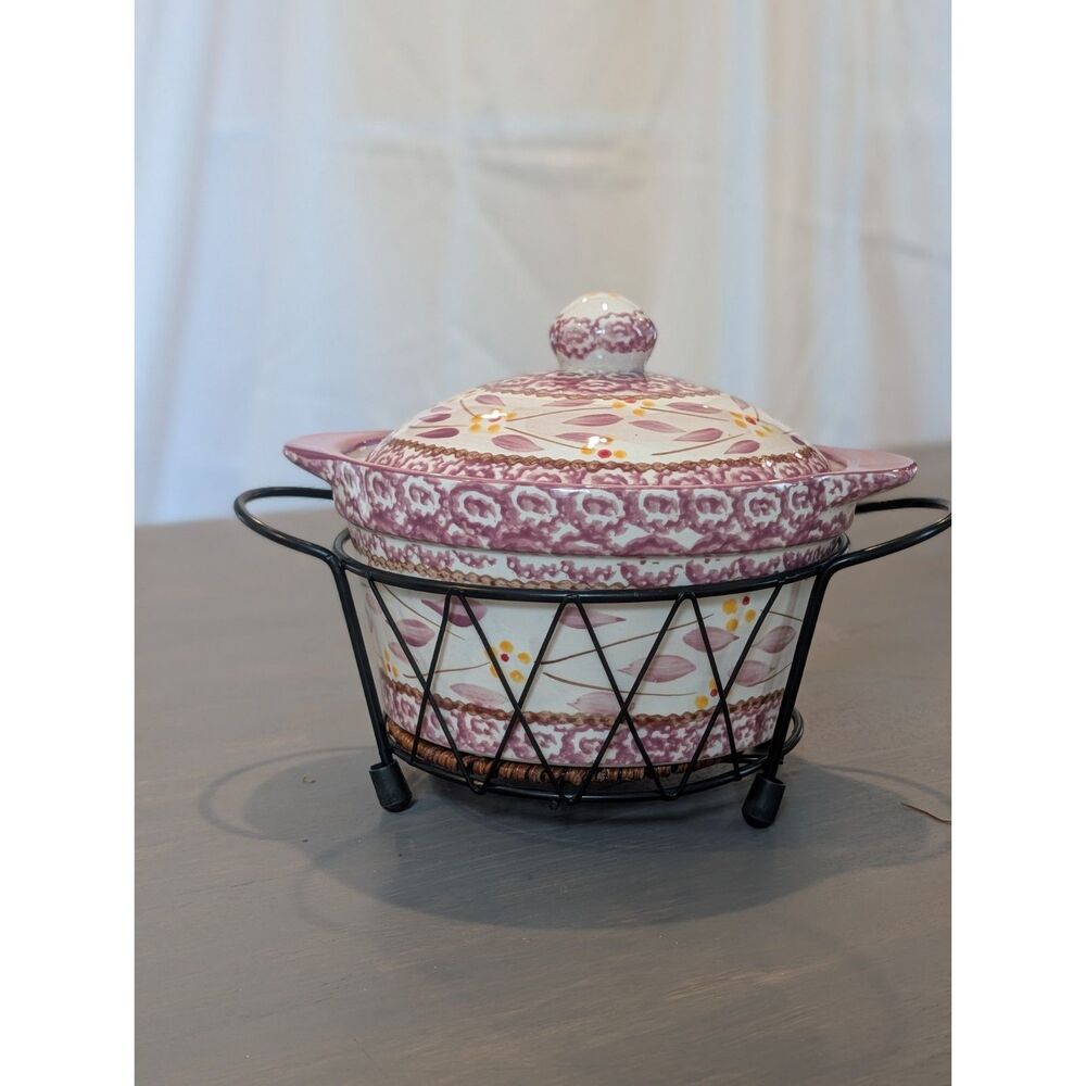 Temp-tations Old World 1 Quart Covered Casserole Dish with Wire Rack Price: $20